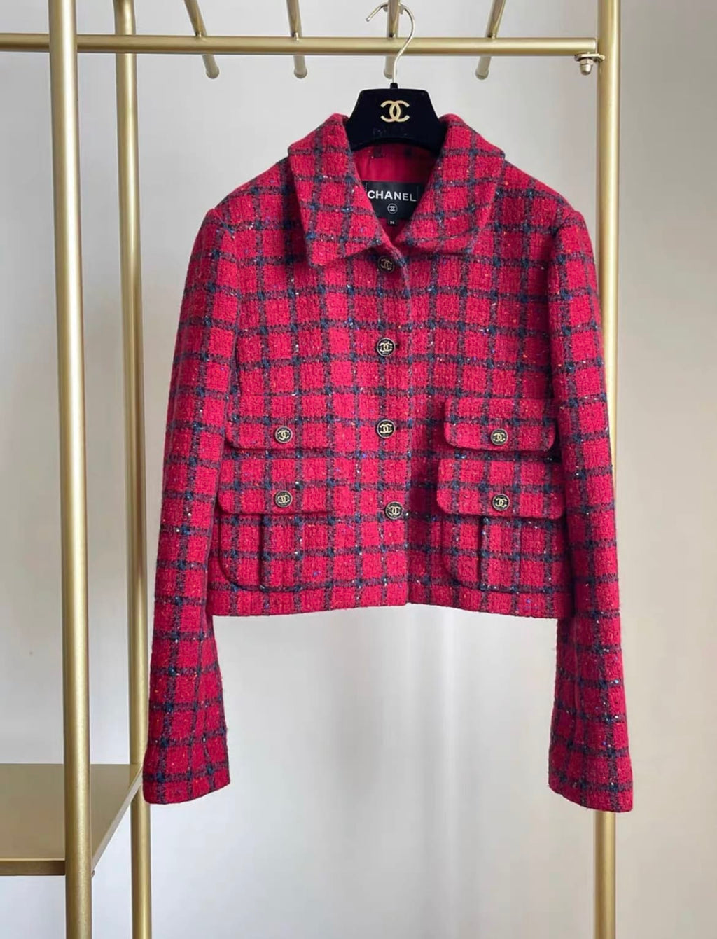 Chanel 2022 AW popular red jacket