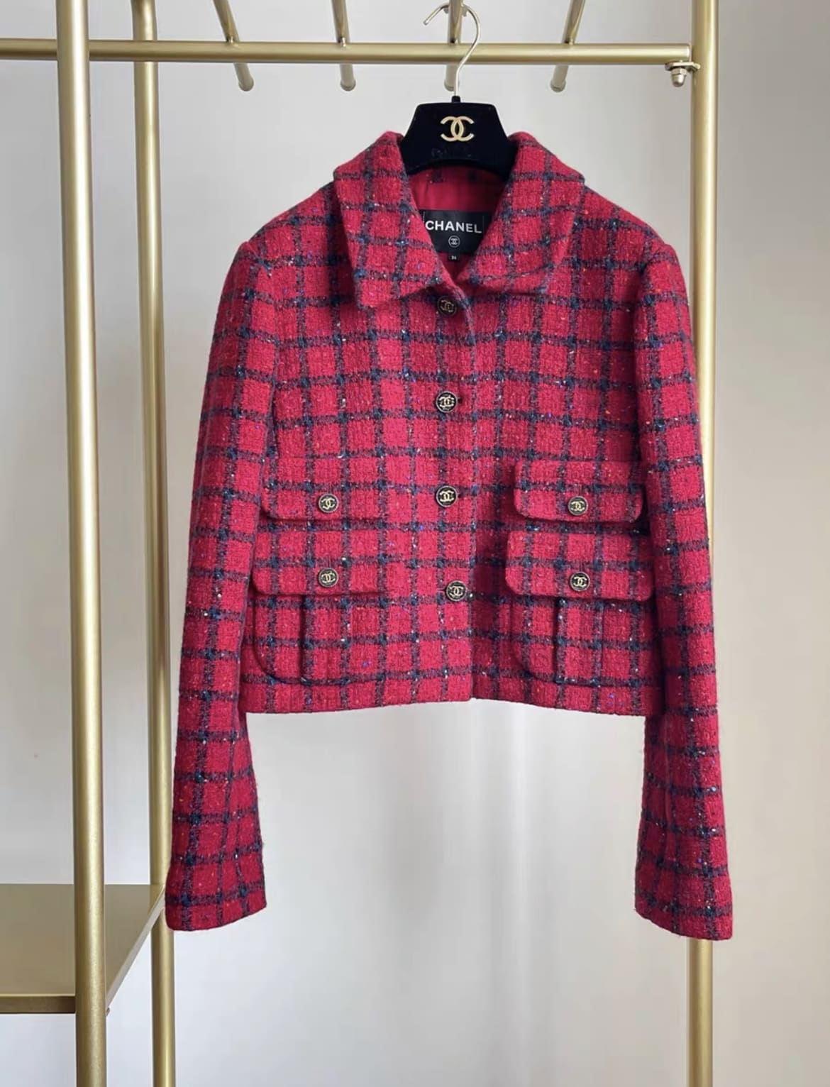 Chanel 2022 AW popular red jacket