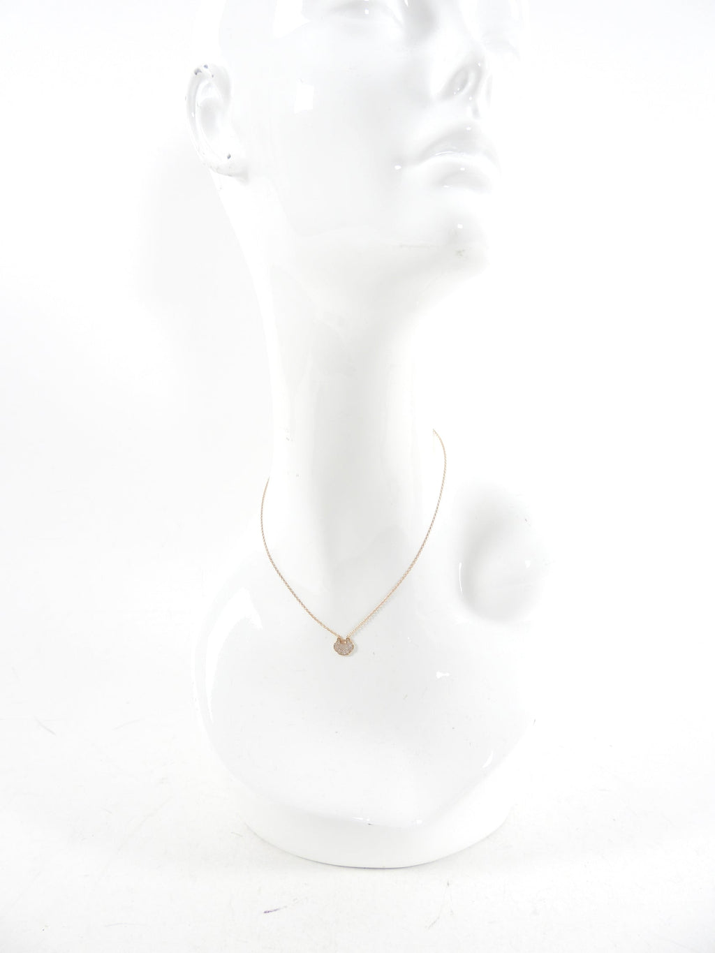 Qeelin 18k Yellow Gold White Diamond Yu Yi Necklace