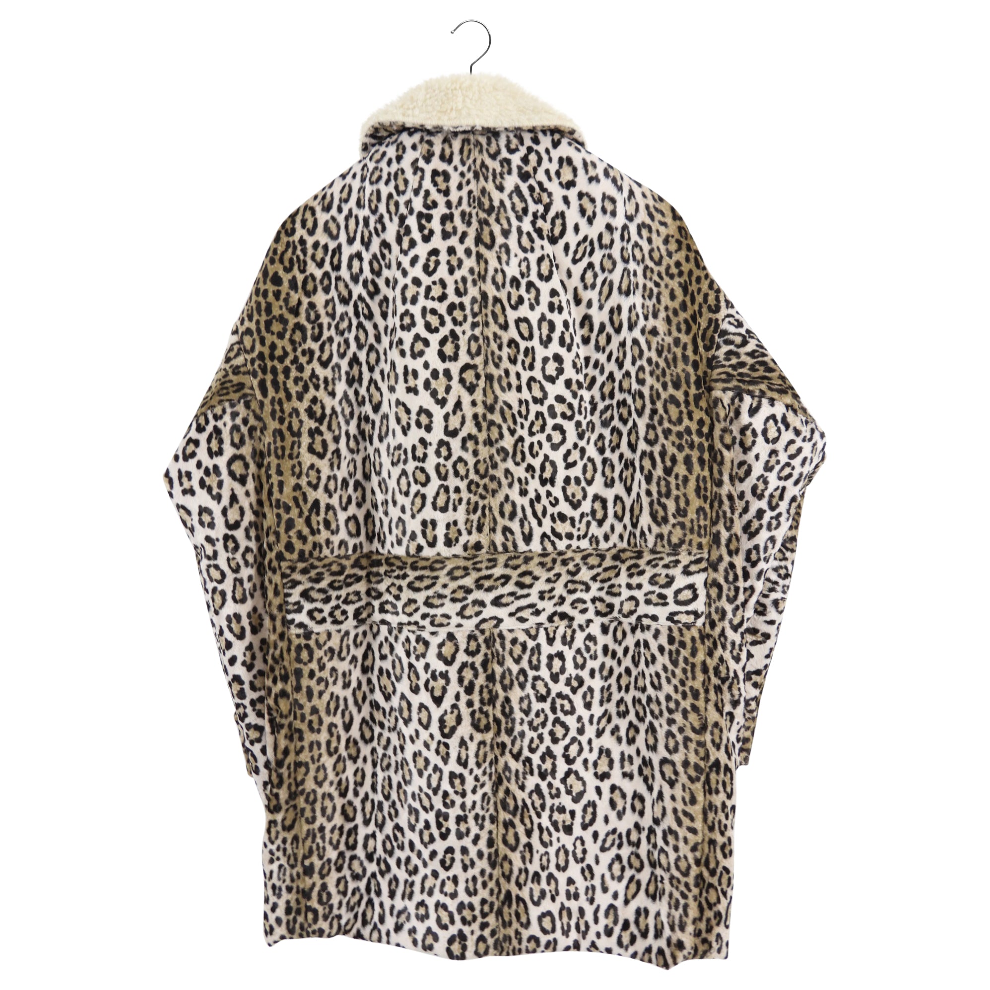 R13 Faux Leopard Fleece Trim Hunting Coat - XS / S