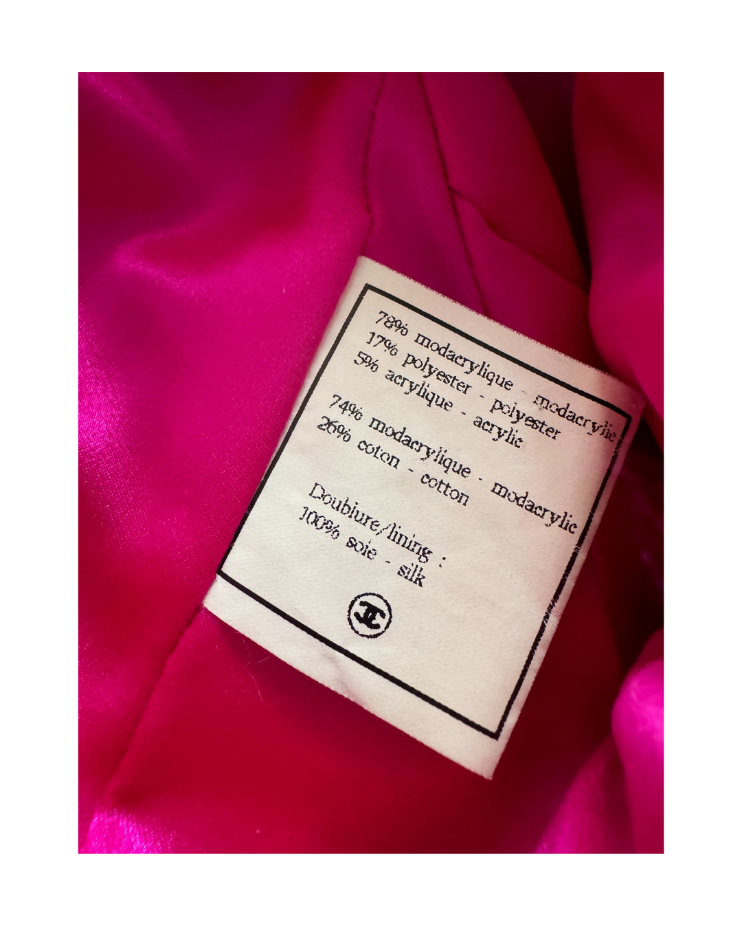 Chanel Vintage 1994 Pink & Yellow Cropped Jacket