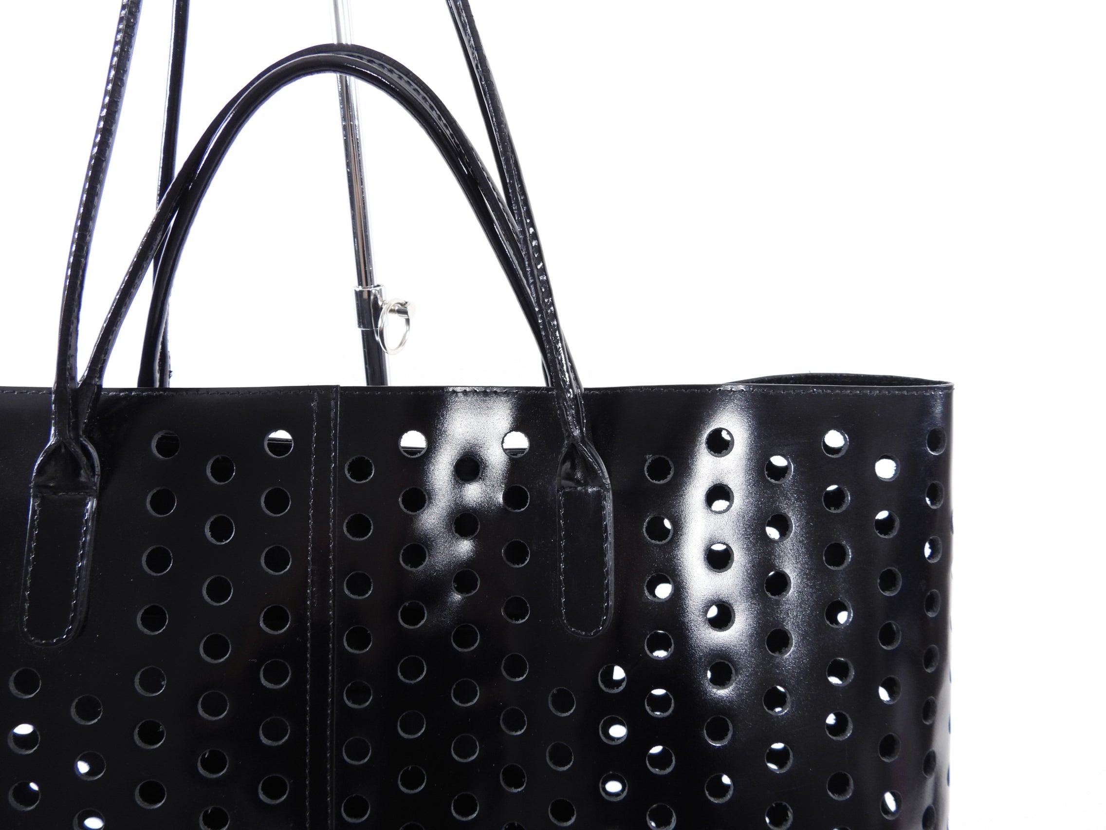 Rachel Comey Large Leather Perforated Shopper Tote Bag