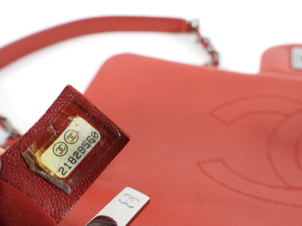 Chanel Red Leather Quilted Medium Crossing Flap Bag