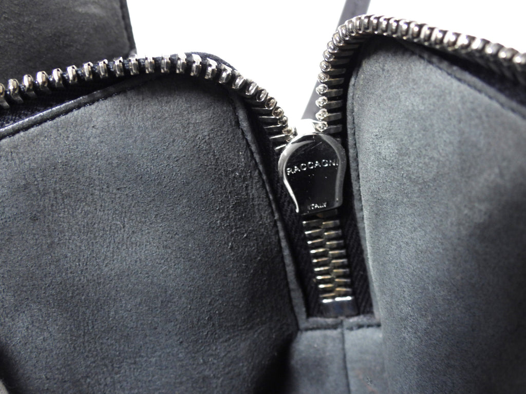 Rick Owens Black Leather Edith Satchel Tote Bag