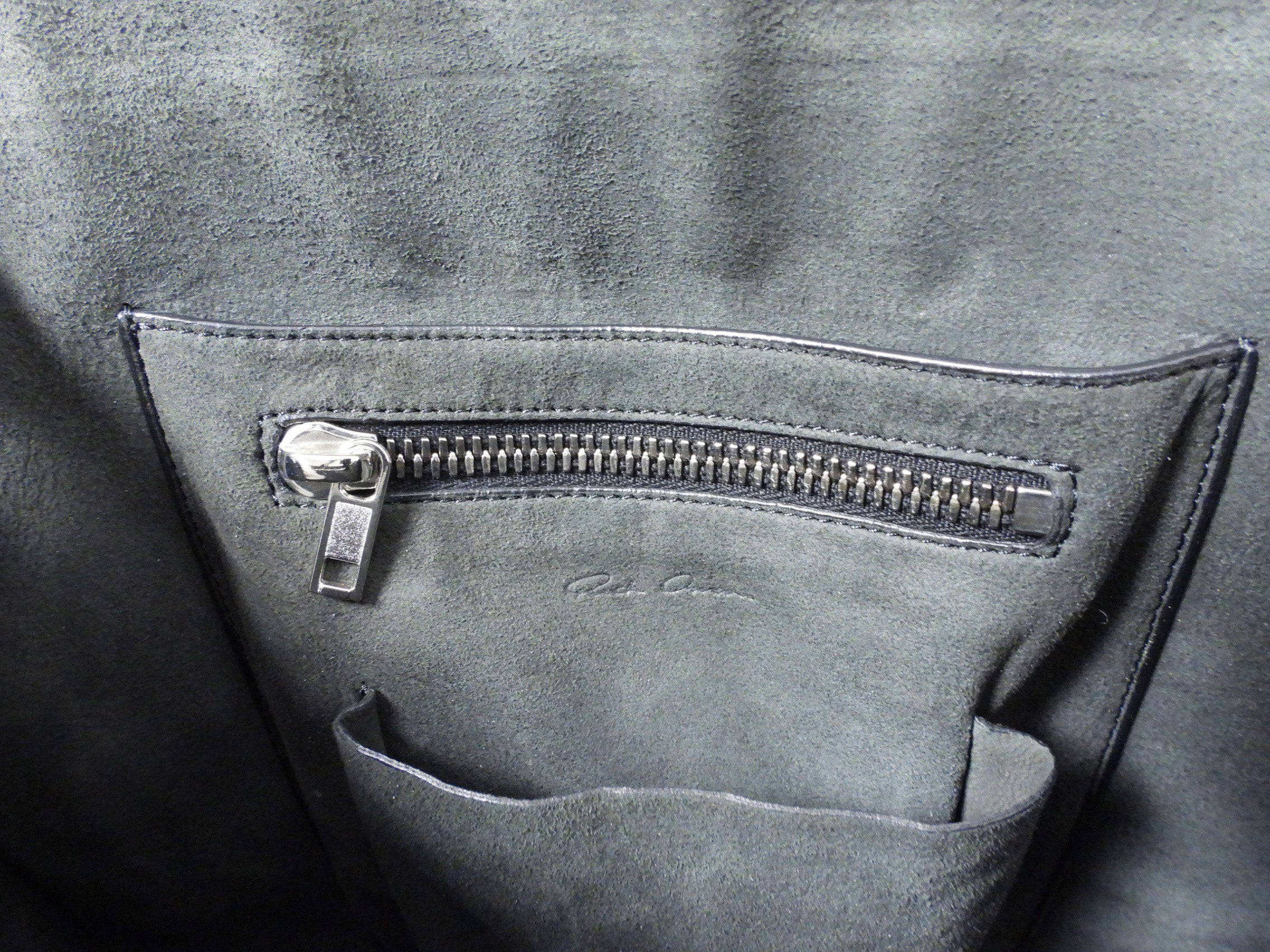 Rick Owens Black Leather Edith Satchel Tote Bag