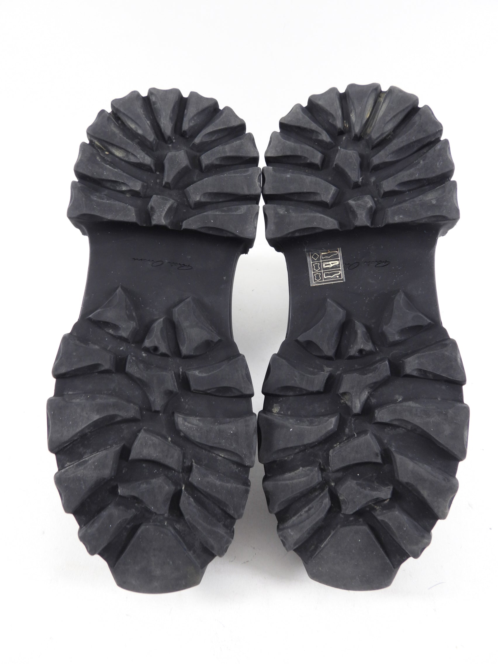 Rick Owens Black Leather Beatle Bozo Ankle Boots - 39