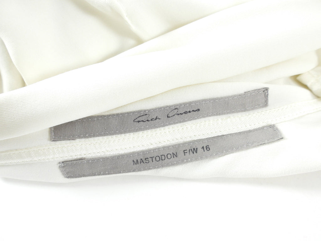 Rick Owens Milk White Velvet Sleeveless Draped Gown Dress - IT40 / USA 4