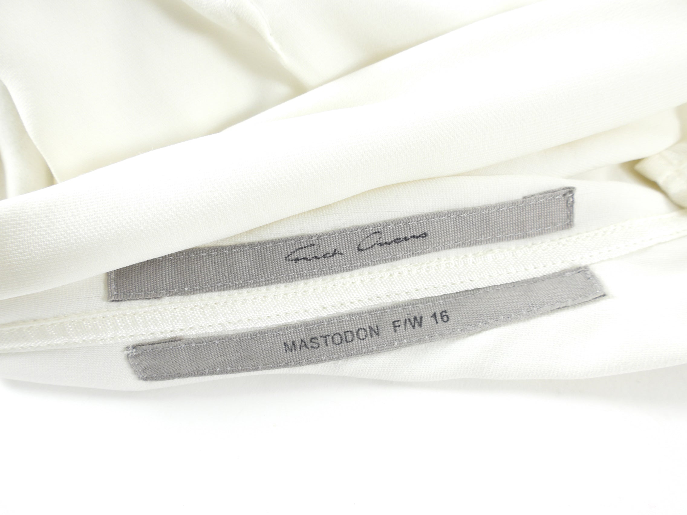 Rick Owens Milk White Velvet Sleeveless Draped Gown Dress - IT40 / USA 4