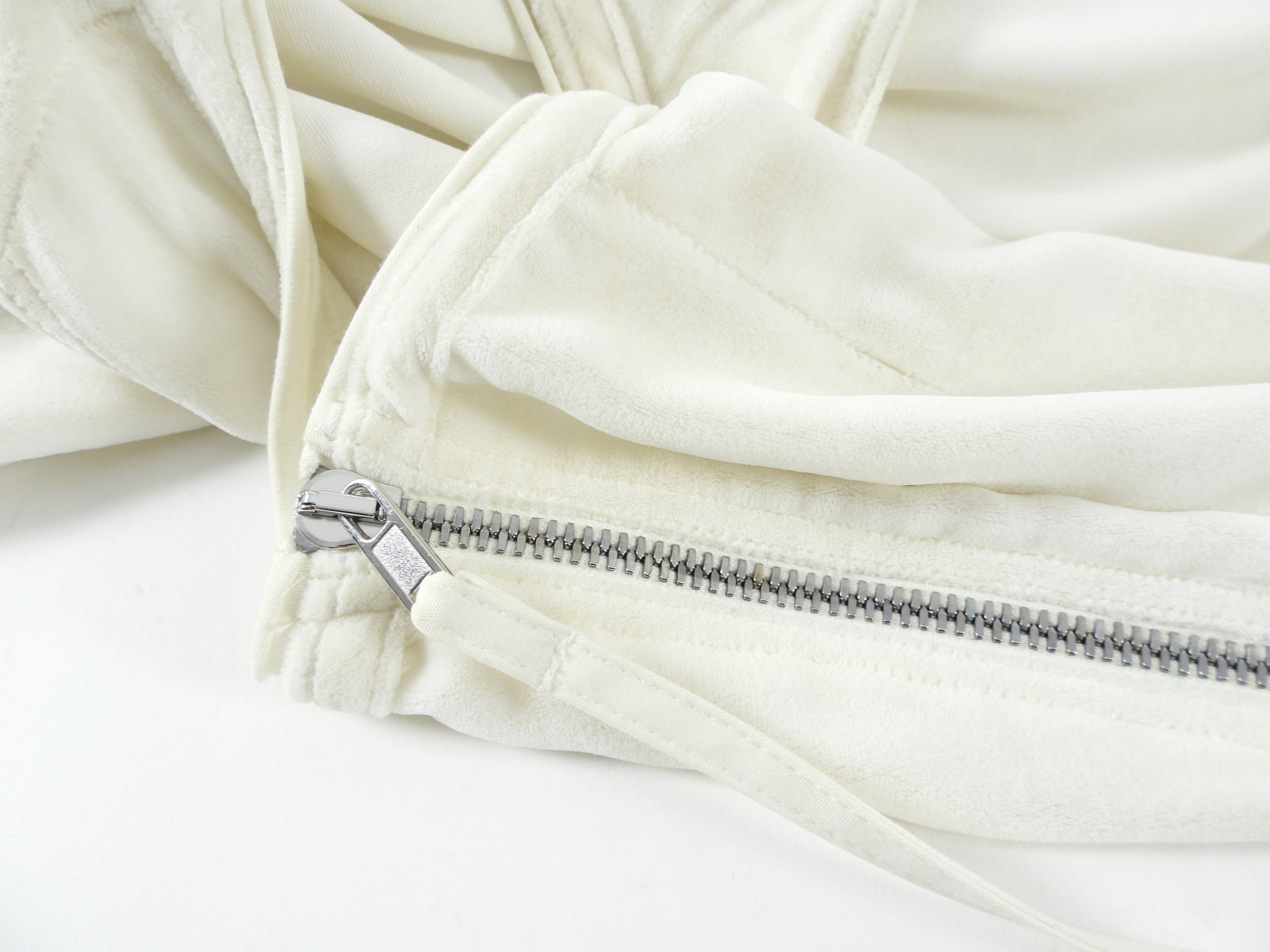 Rick Owens Milk White Velvet Sleeveless Draped Gown Dress - IT40 / USA 4
