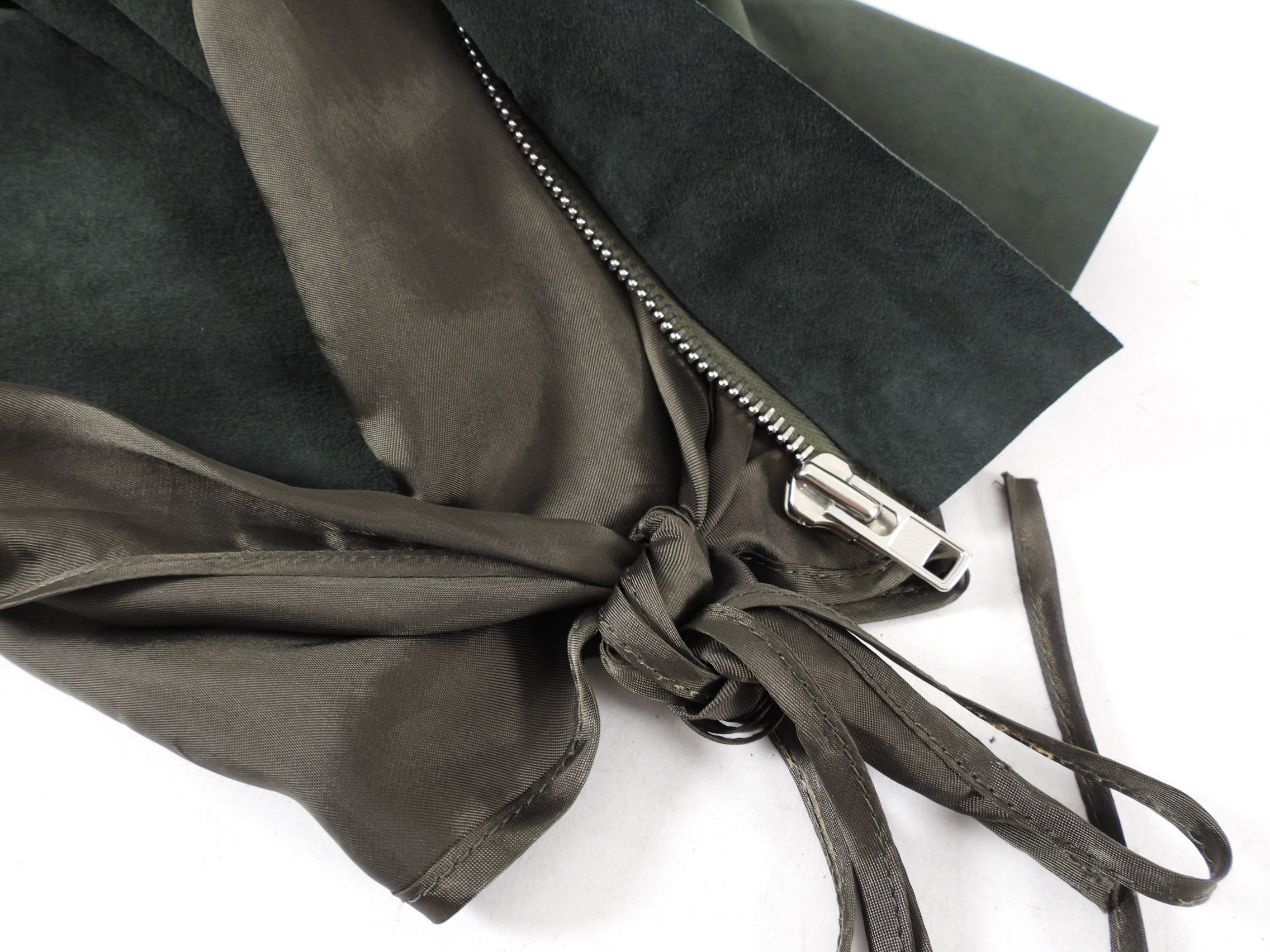 Rick Owens Nuvola SS16 Palm Green Leather Zip Jacket - S / 6