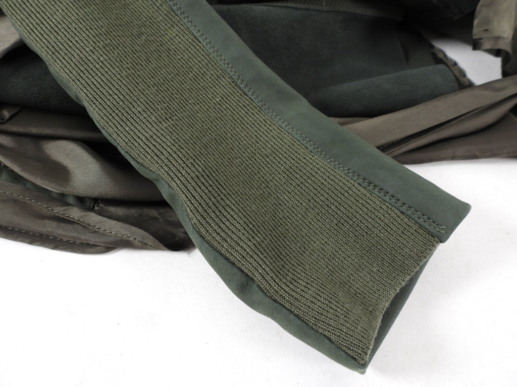 Rick Owens Nuvola SS16 Palm Green Leather Zip Jacket - S / 6