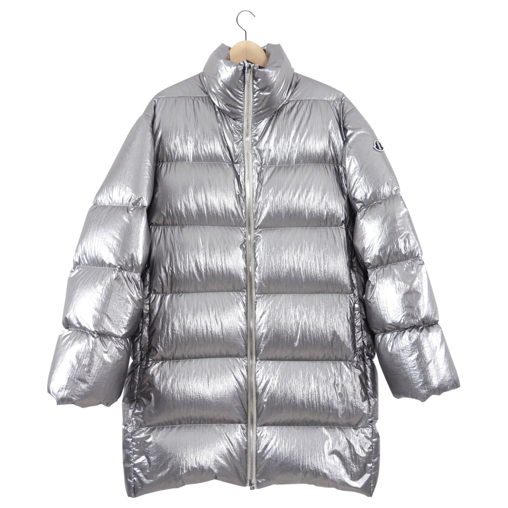 Moncler x Rick Owens Cyclopic Silver Down Puffer Coat - USA M
