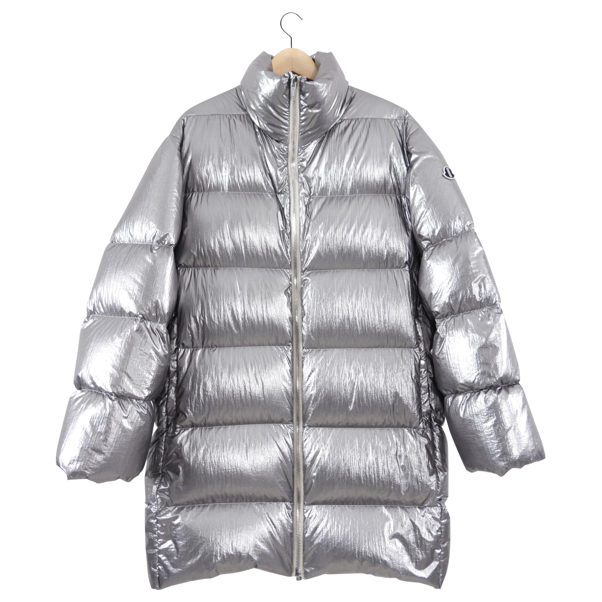 Moncler x Rick Owens Cyclopic Silver Down Puffer Coat - USA M