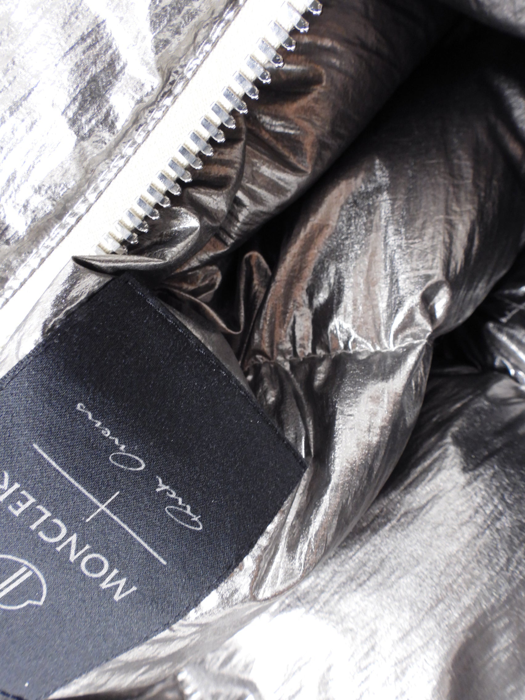 Moncler x Rick Owens Cyclopic Silver Down Puffer Coat - USA M