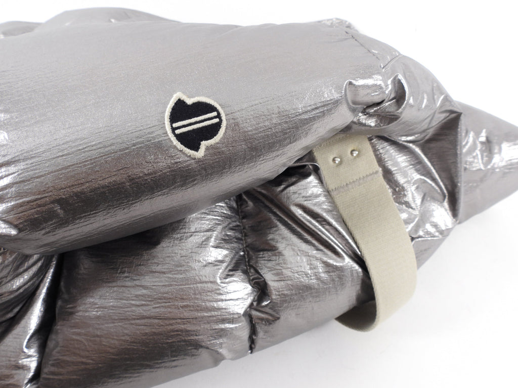 Moncler x Rick Owens Cyclopic Silver Down Puffer Coat - USA M