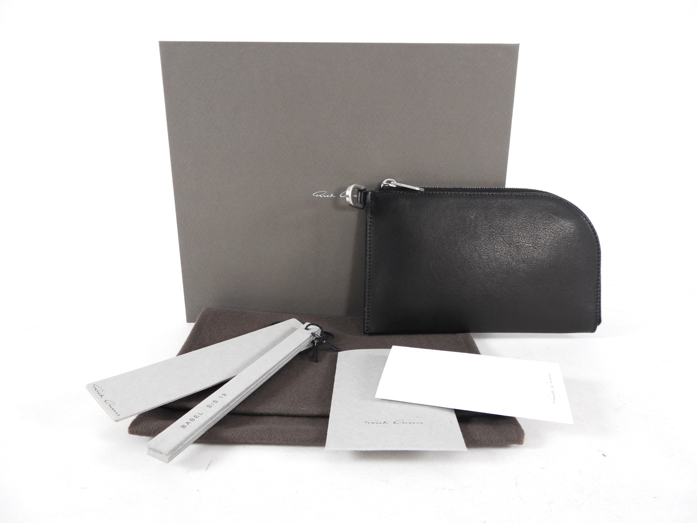 Rick Owens Black Small Wallet / Pouch Babel SS19