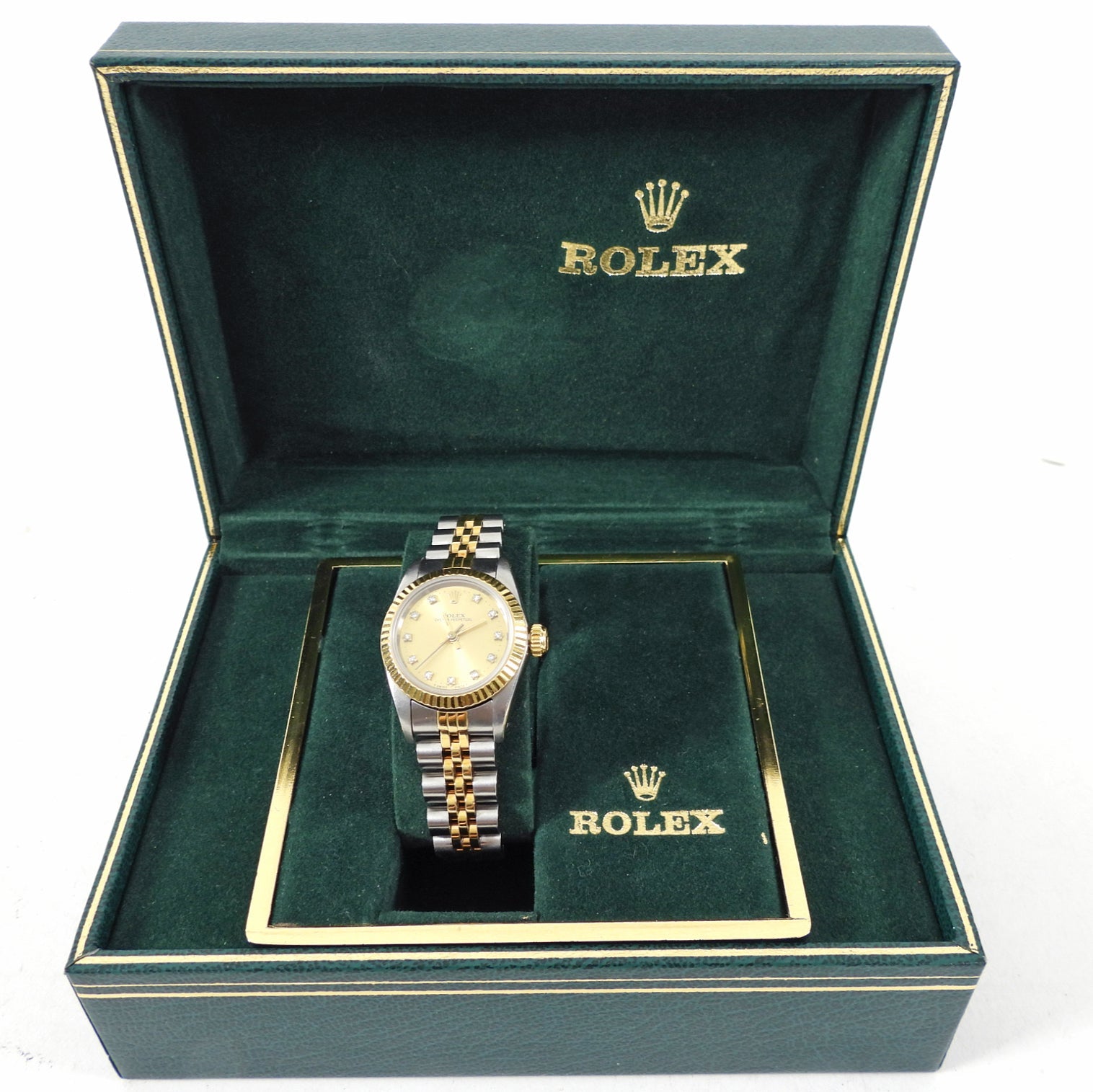 Rolex Vintage Ladies Oyster Perpetual Jubilee Diamond Watch