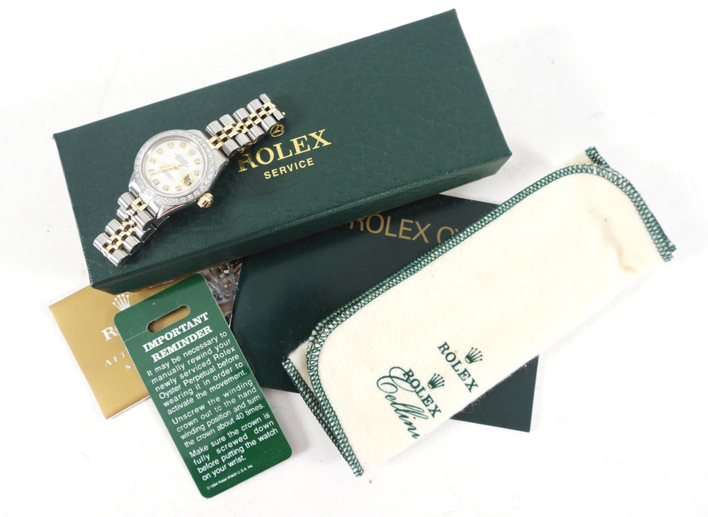 Rolex Vintage 1969 Two Tone Date Just Diamond Jubilee MOP 26mm Ladies Watch