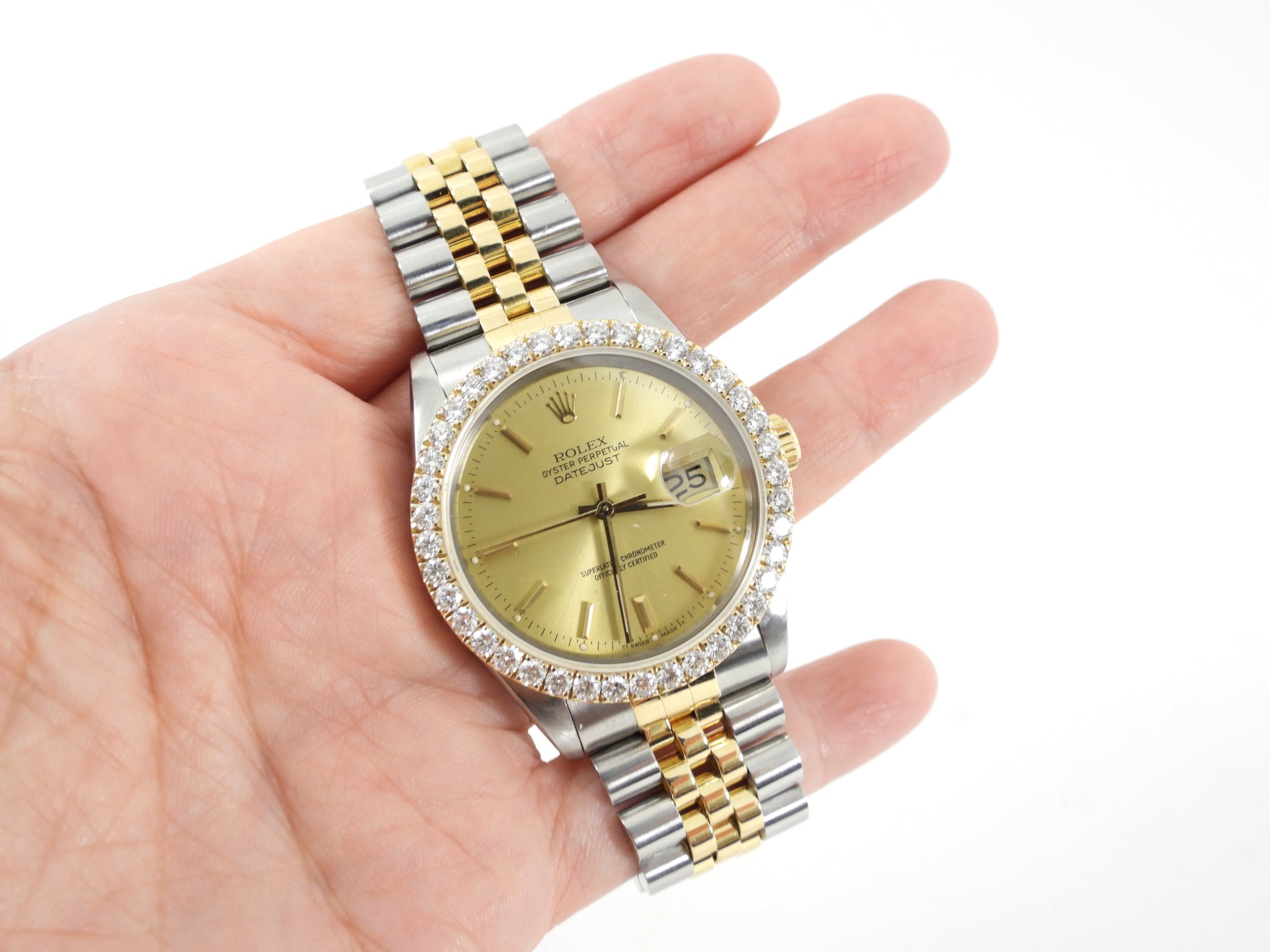 Rolex Vintage 1987 Two-Tone Diamond Bezel Datejust 36mm Watch