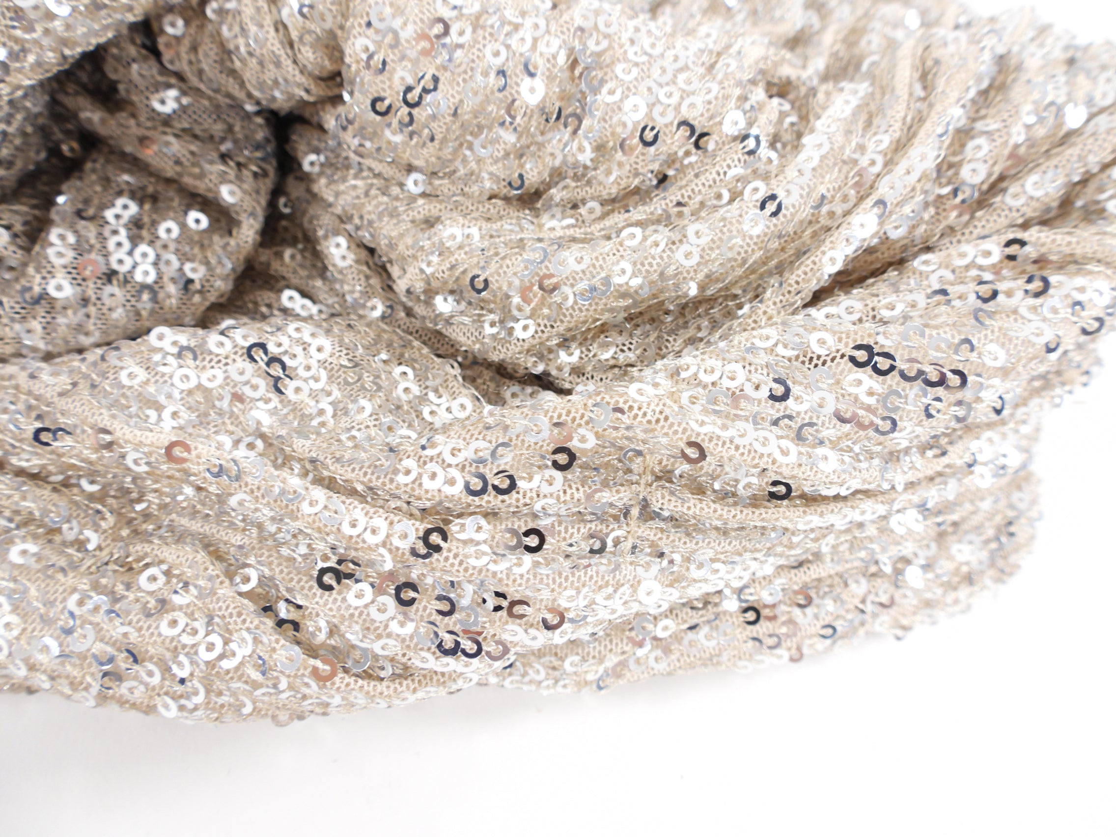 Rony Kobo Silver Sequin Cowl Neck Dress - USA 6