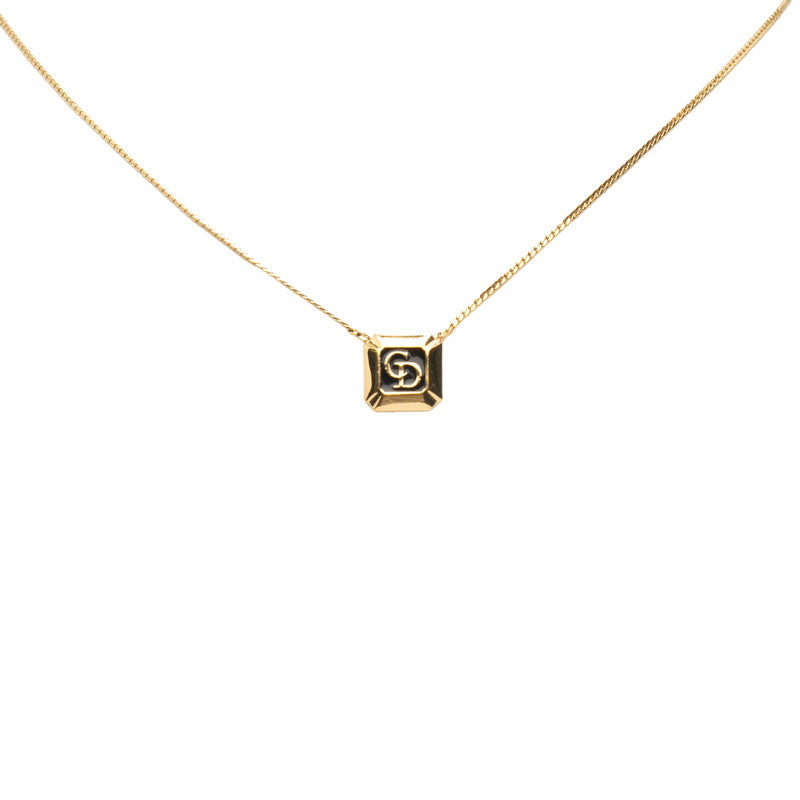 Dior CD Logo Square Necklace
