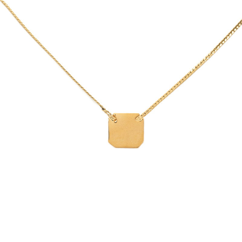 Dior CD Logo Square Necklace