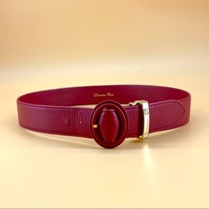 CHRISTIAN DIOR Vintage leather belt POP