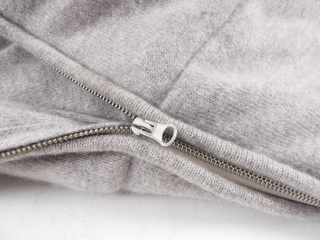 Sablyn Light Oatmeal Taupe Heavy Cashmere Puffer Zip Jacket - M
