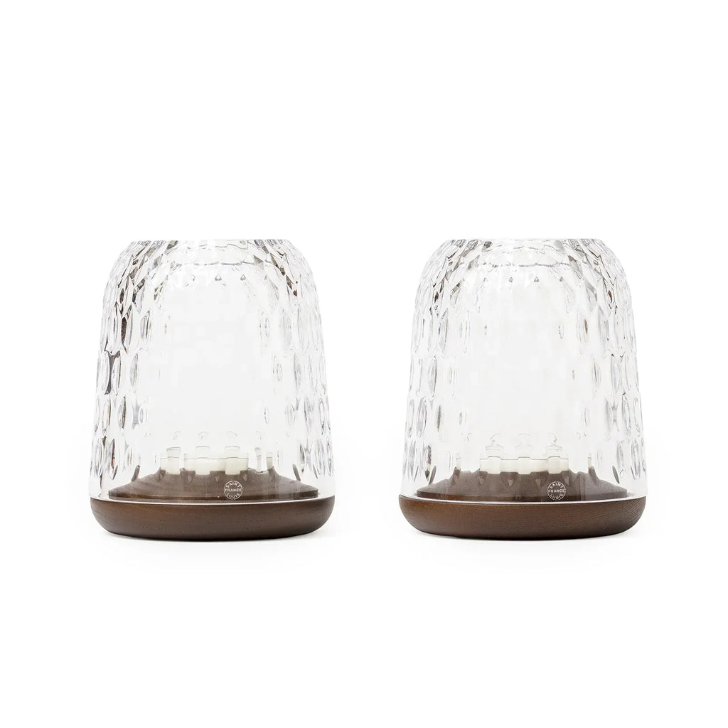 Saint Louis Crystal Folia Crystal & Dark Wood Small Photophore Candle