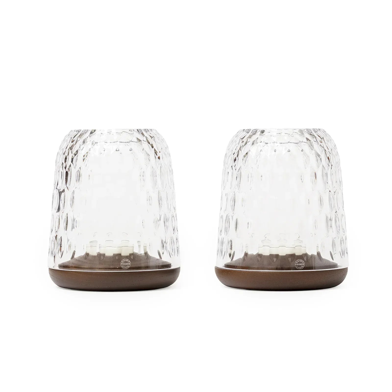Saint Louis Crystal Folia Crystal & Dark Wood Small Photophore Candle