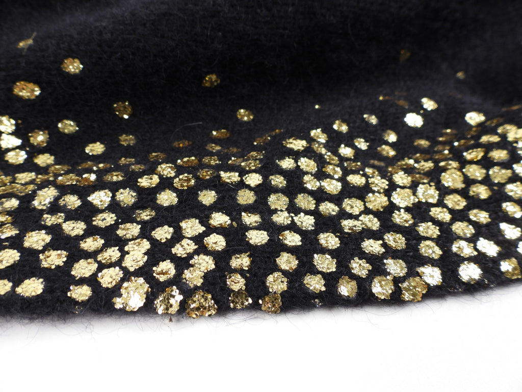 Saint Laurent Black And Gold Wool igan