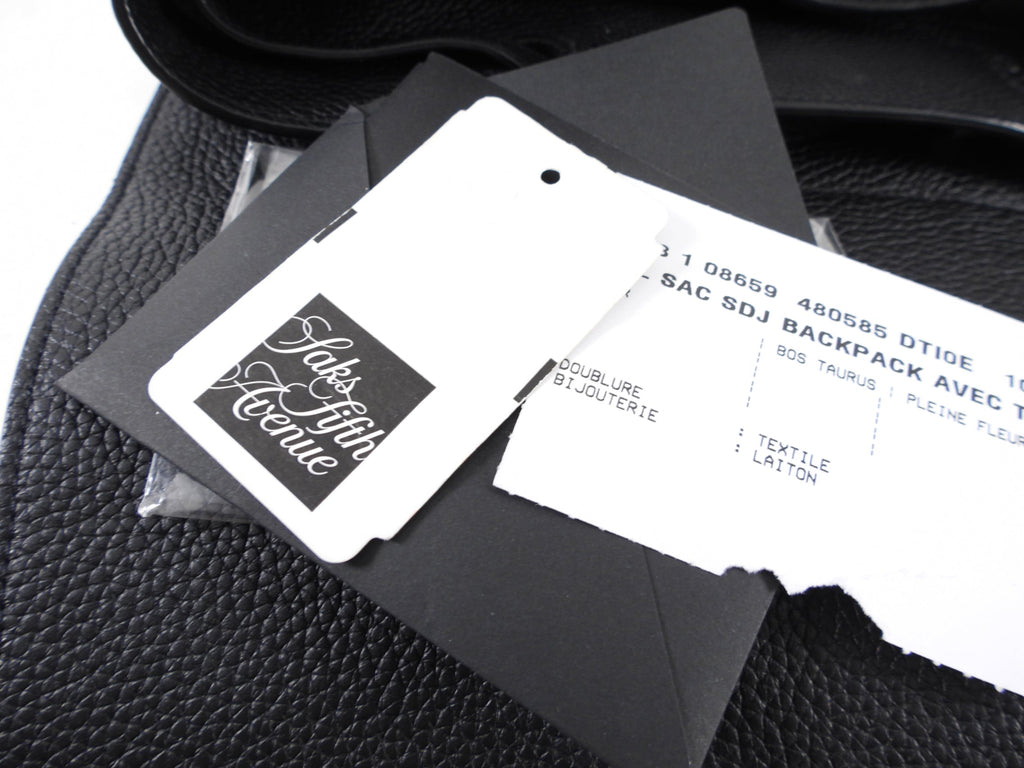 Saint Laurent Black Grained Leather Backpack