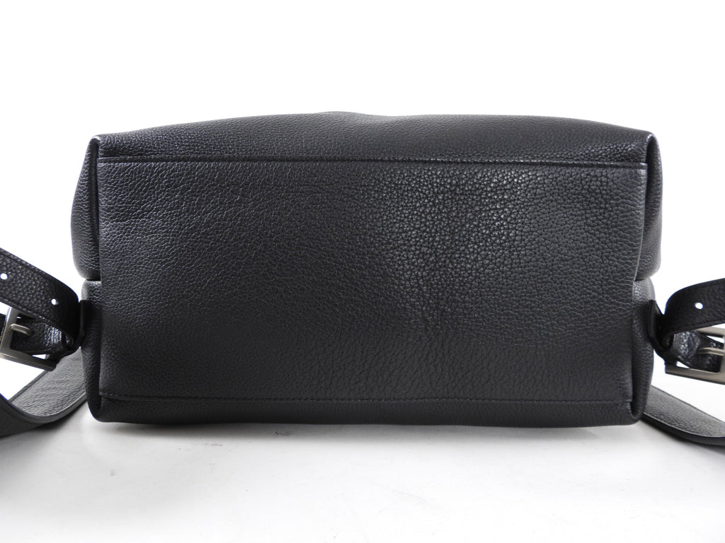Saint Laurent Black Grained Leather Backpack