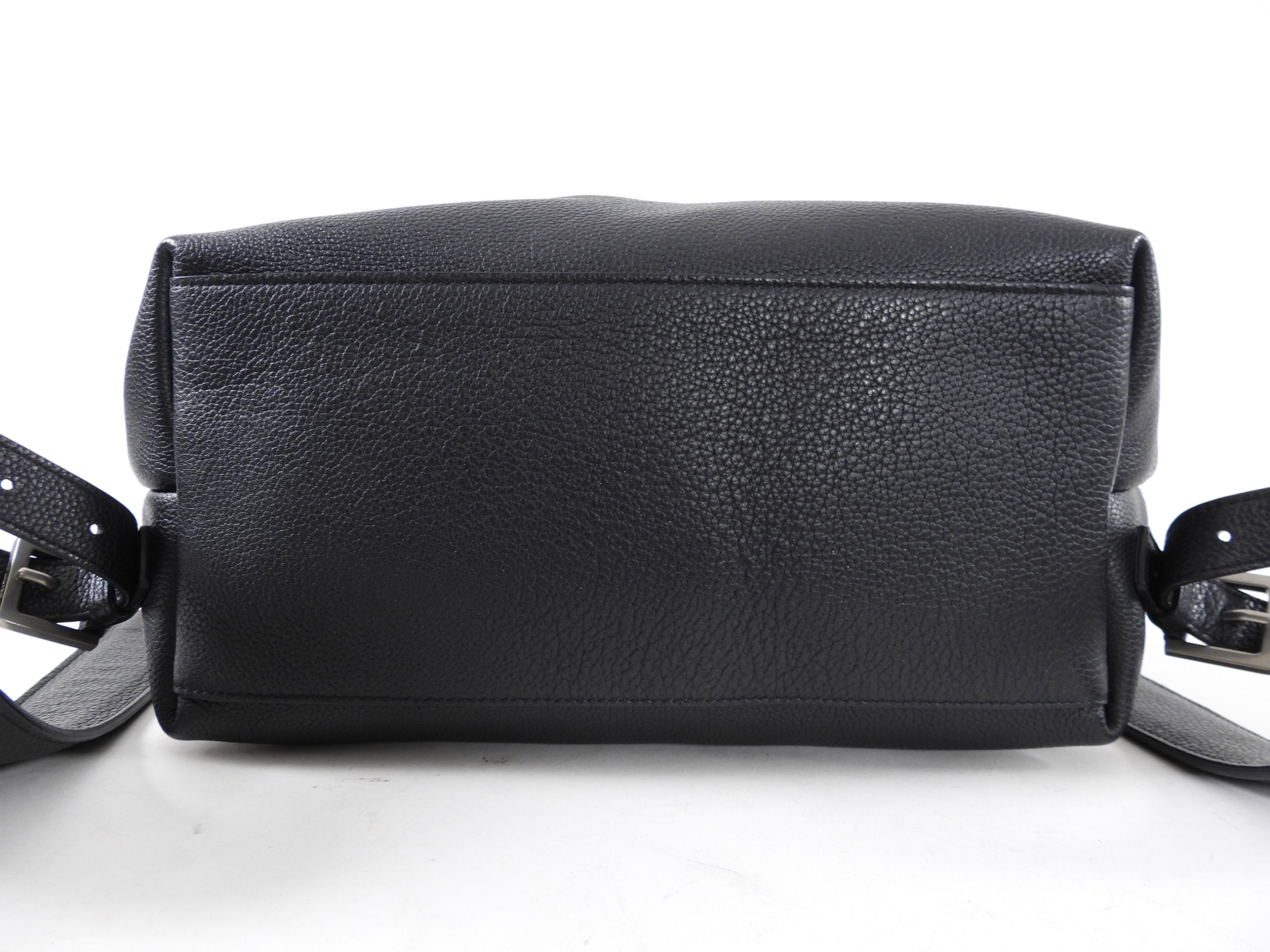 Saint Laurent Black Grained Leather Backpack
