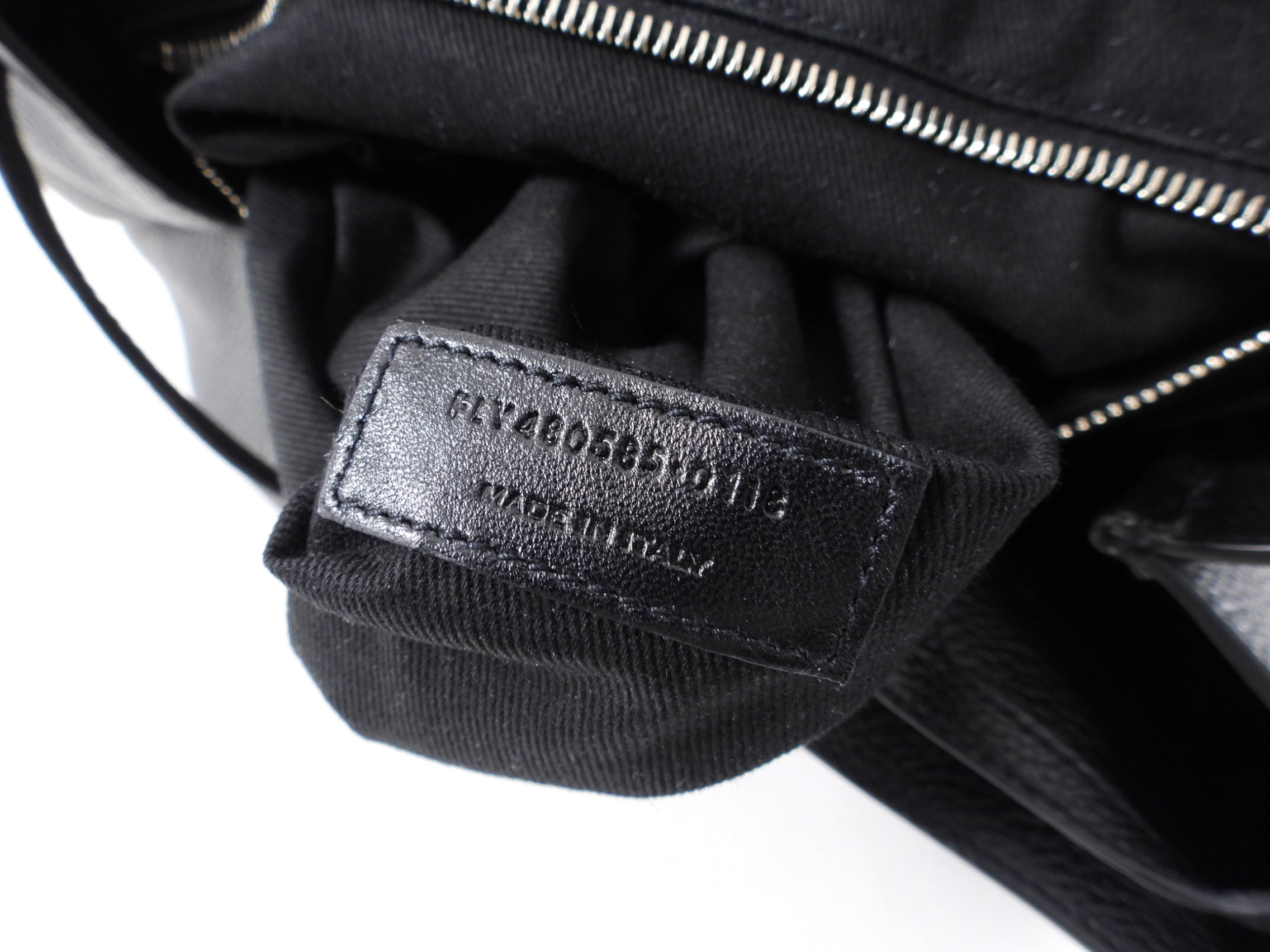 Saint Laurent Black Grained Leather Backpack