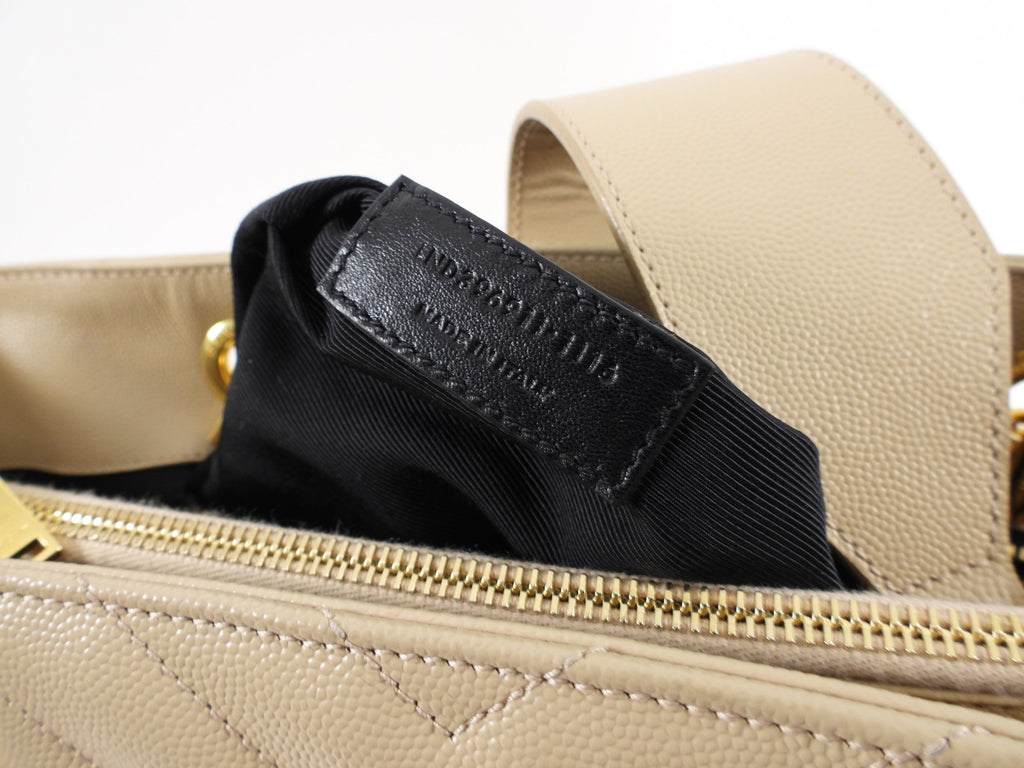 Saint Laurent Chevron Chain Shoulder Tote Bag