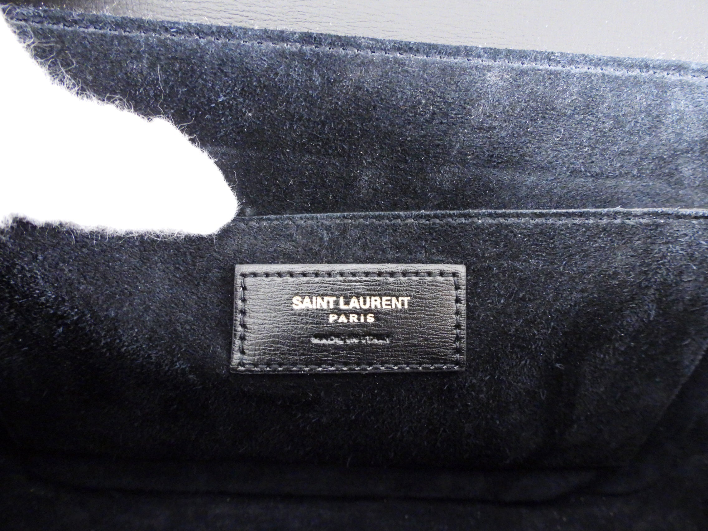 Saint Laurent Black Leather and Suede Bellechasse Crossbody Bag