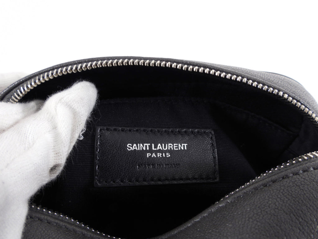 Saint Laurent Charcoal Grey Lou Tassel Belt Bag