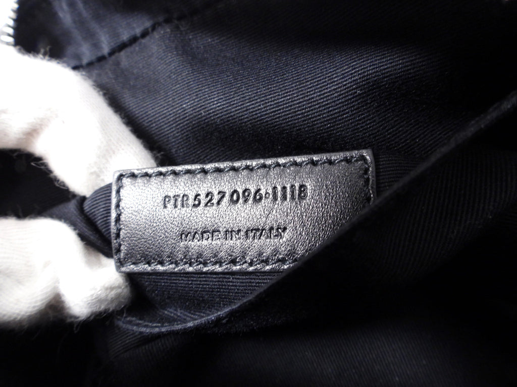 Saint Laurent Charcoal Grey Lou Tassel Belt Bag