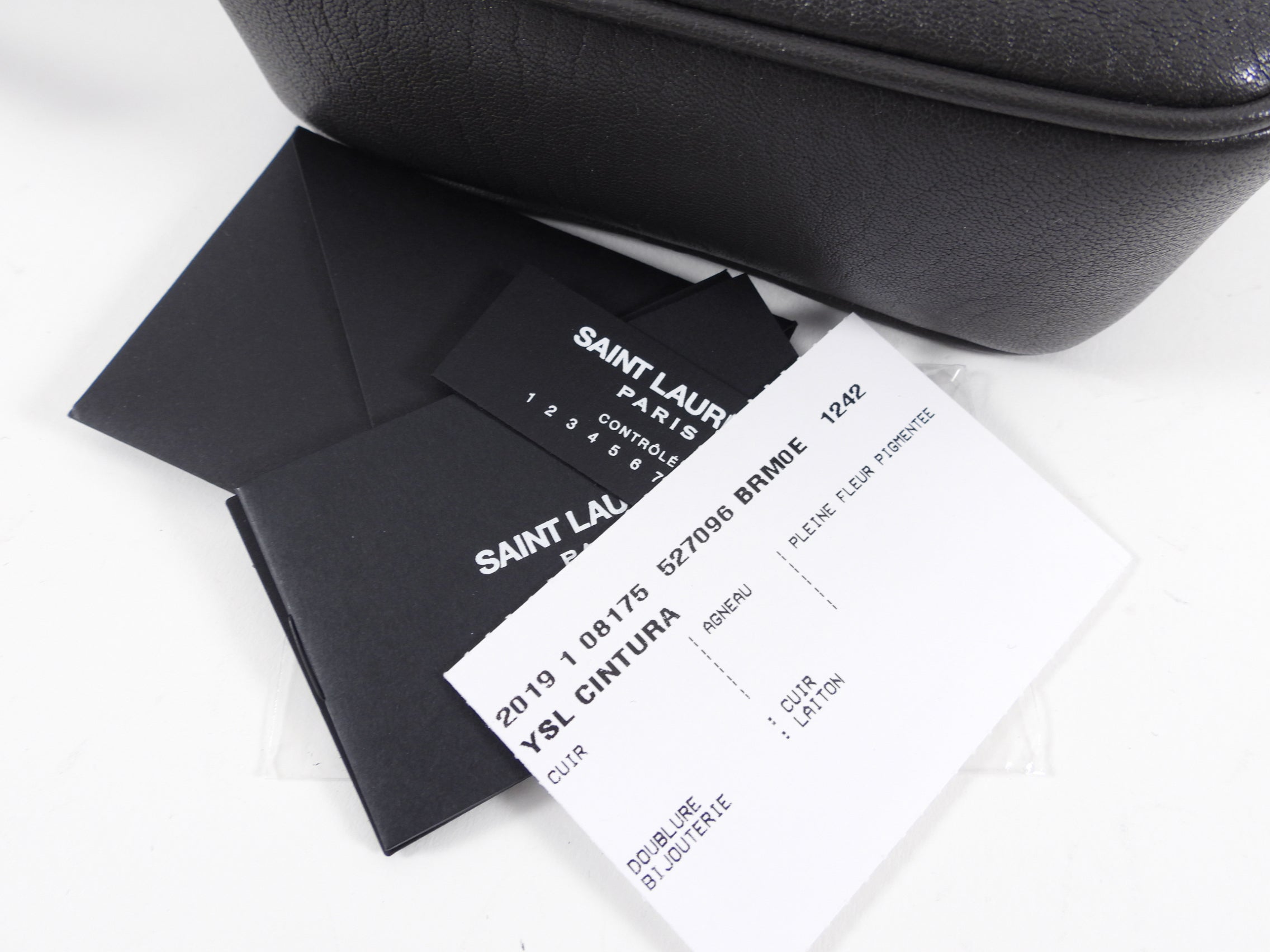 Saint Laurent Charcoal Grey Lou Tassel Belt Bag