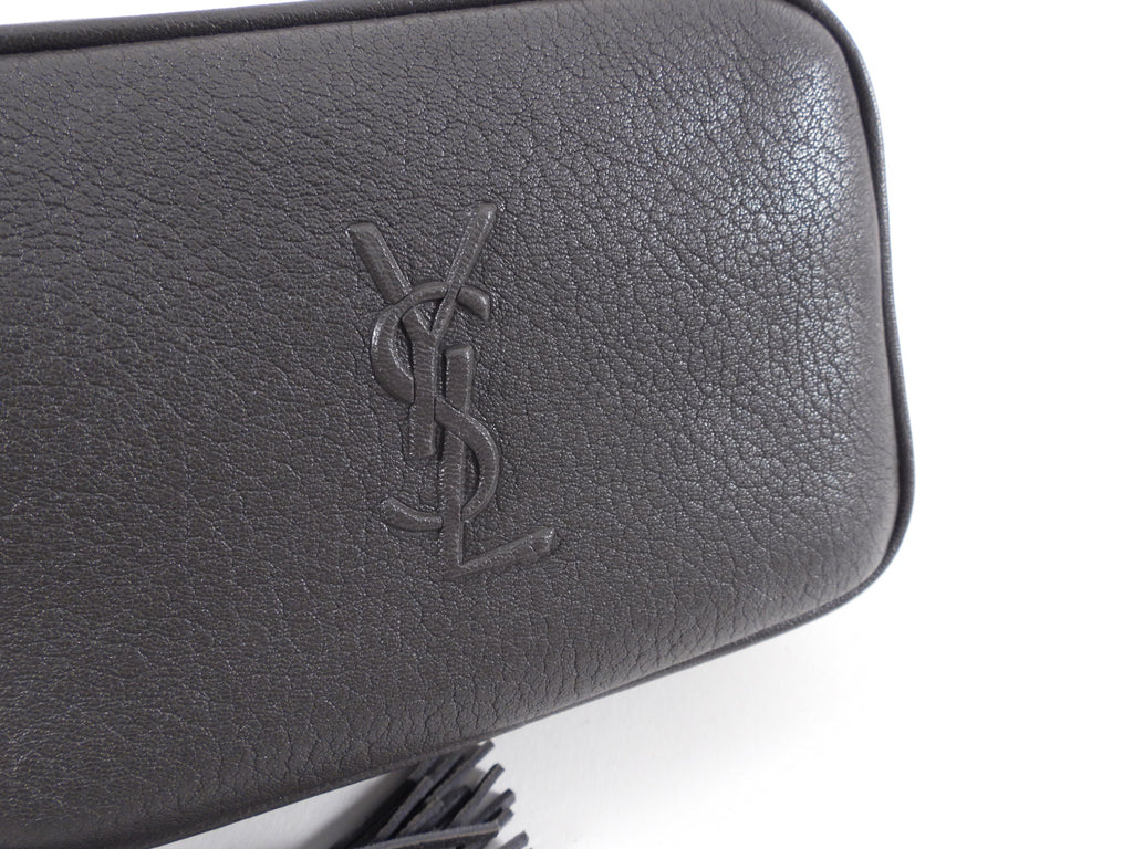Saint Laurent Charcoal Grey Lou Tassel Belt Bag