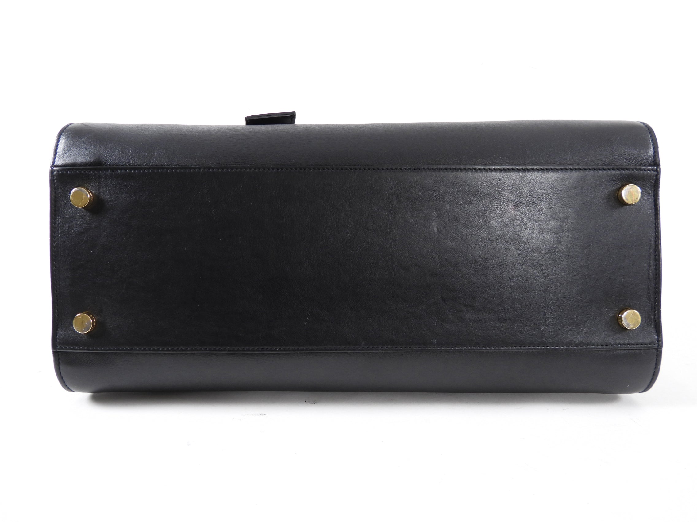 Saint Laurent Black Cabas Chyc Monogram 2-Way Bag