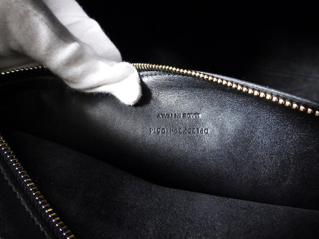 Saint Laurent Black Cabas Chyc Monogram 2-Way Bag