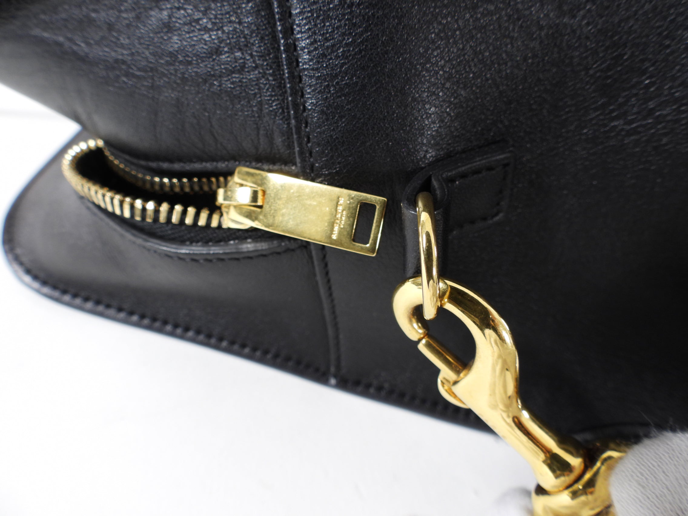 Saint Laurent Black Cabas Chyc Monogram 2-Way Bag