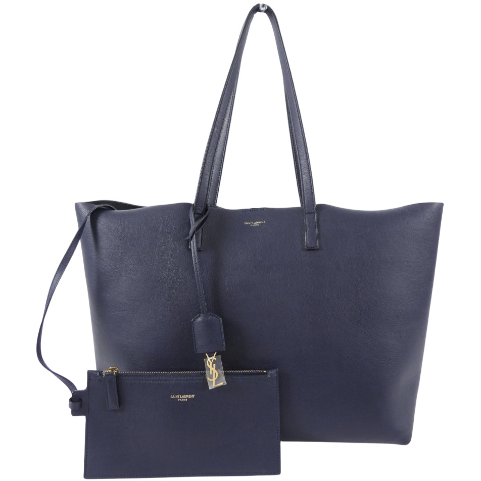 Saint Laurent Midnight Navy East West Shopping Tote Bag