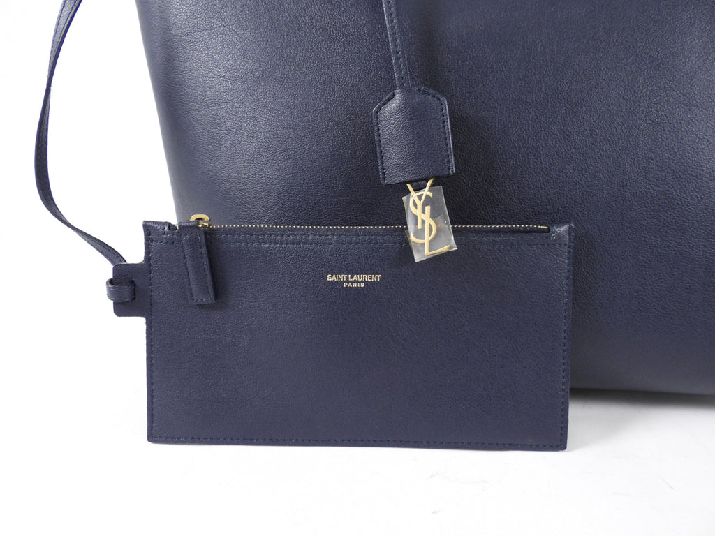 Saint Laurent Midnight Navy East West Shopping Tote Bag