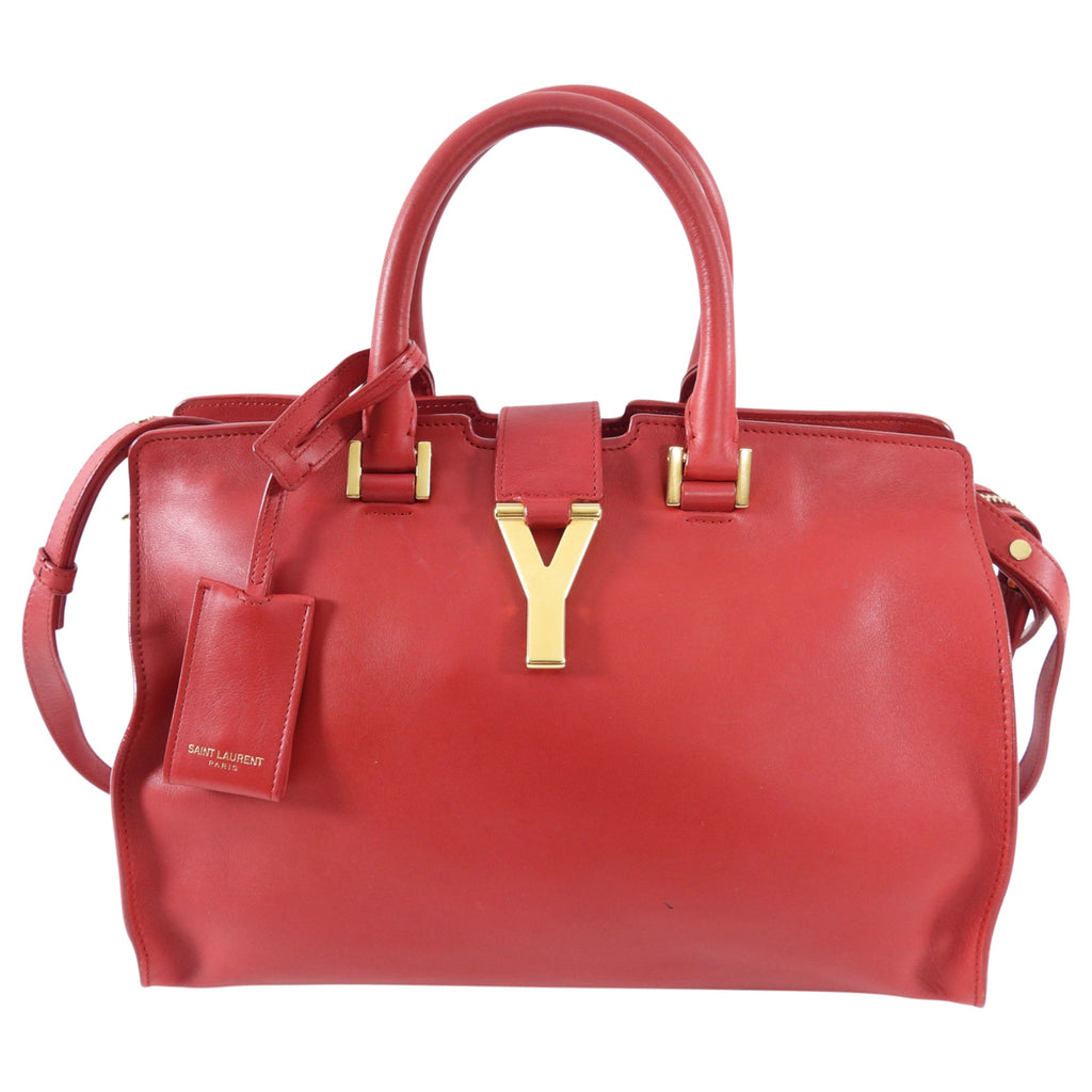 Saint Laurent Red Leather Cabas Chyc Bag