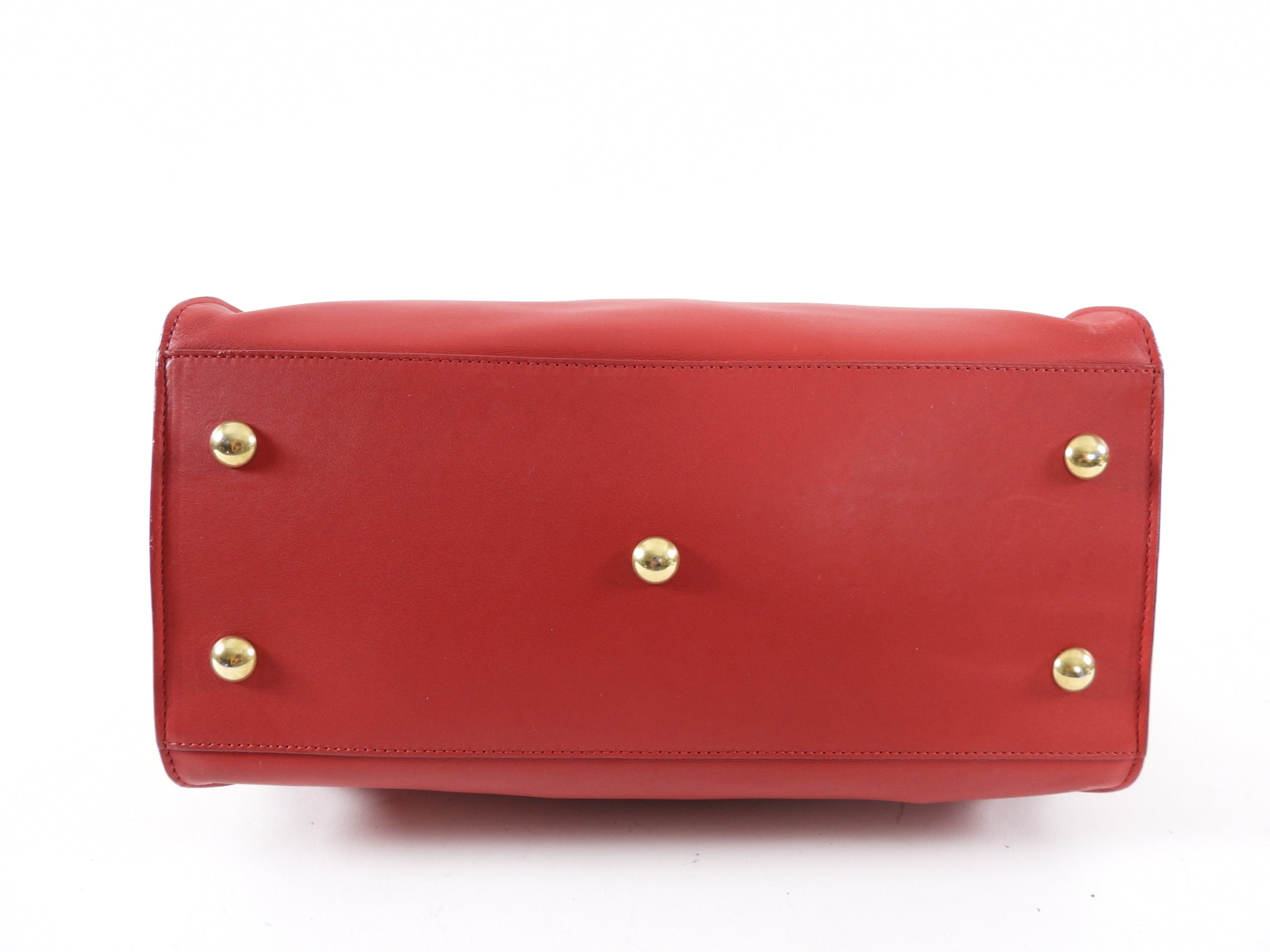 Saint Laurent Red Leather Cabas Chyc Bag
