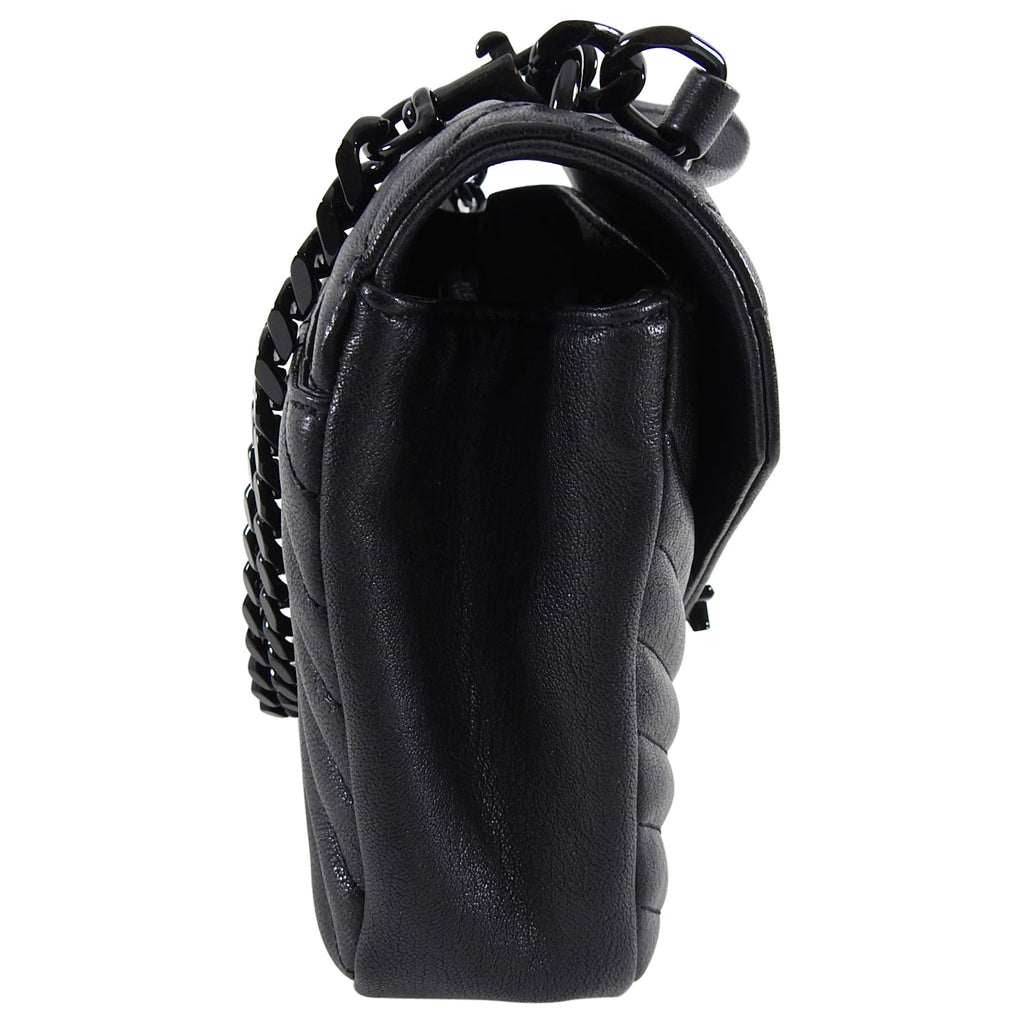 Saint Laurent College Medium Logo Chain Bag All Black
