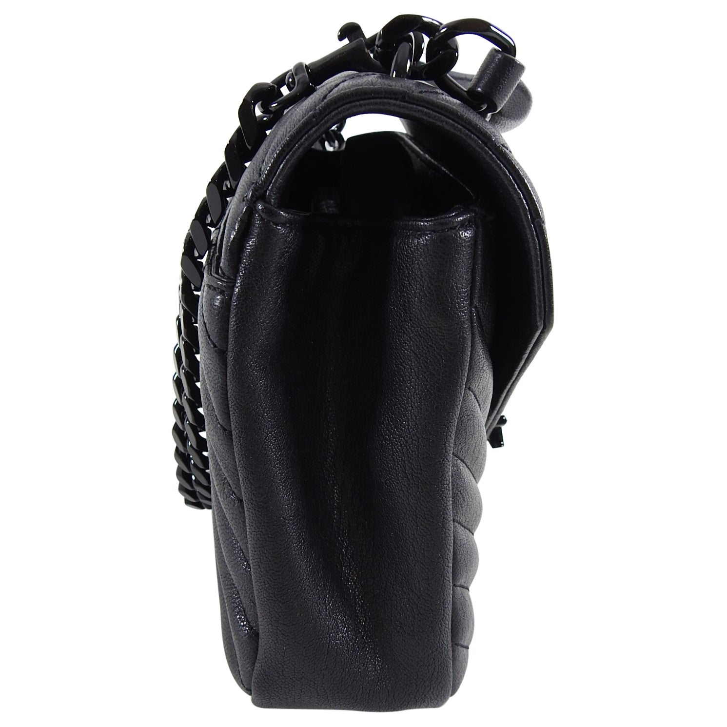 Saint Laurent College Medium Logo Chain Bag All Black